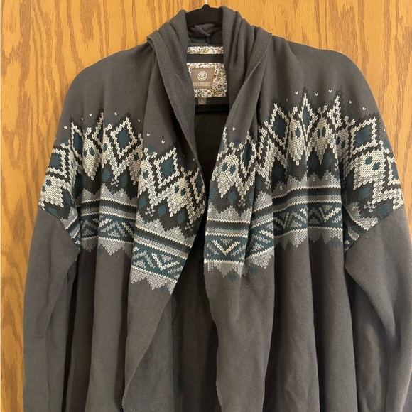 Woman’s Element Eden Swingy Cardigan.Geometric Design . Size Large Cozy, Comfort - Picture 4 of 13